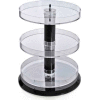 Global Approved 227030, 3-Tier Open Round Tray W/No Dividers, 2"H, CLR, 1 Pc