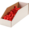 Boîte de bac en carton ondulé à toit ouvert industriel™ Global, 4 po L x 12 po L x 4-1/2 po H, blanc - Qté par paquet : 50