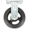 Global Industrial™ Heavy Duty Rigid Plate Caster 6" Mold-on Rubber Wheel 500 lb. Capacity