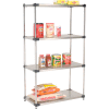 Nexel® Solid Stainless Steel, 4 Tier, Starter Unit, 36"W x 18"D x 63"H
