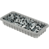 Dandux Dividable Nesting Plastic Box 50P1811030 -  17-3/4"L x 10-7/8"W x 3"H, Gray - Pkg Qty 5
