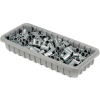 Dandux Dividable Nesting Plastic Box 50P1811030 - 17-3/4"L x 10-7/8"W x 3"H, Gray - Pkg Qty 5