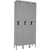 Hallowell® 1-Tier 3 Door Maintenance-Free Quiet Locker, 12"Wx12"Dx72"H, Gray, Unassembled