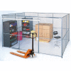 Global Industrial™ Wire Mesh Partition Security Room 20x10x10 with Roof - 2 Sides