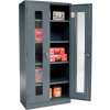 Global Industrial™ Clear View Storage Cabinet Easy Assembly 36x18x78 - Gris