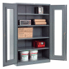 Armoire de rangement industrielle™ Global Clear View, 48 po L x 24 po P x 78 po H, non assemblée, grise