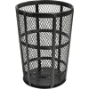 Global Industrial™ Outdoor Steel Mesh Corrosion Resistant Trash Can, 48 Gallon, Noir