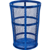 Global Industrial™ Outdoor Steel Mesh Corrosion Resistant Trash Can, 48 Gallon, Bleu