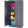 Global Industrial Steel Storage Cabinet, Recessed Handle, 36"Wx18"Dx72"H, Black, Unassembled