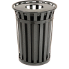 Poubelle extérieure en métal Global Industrial™, 36 gallons, noire