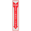 Fire Extinguisher Sign - Vertical - Plastic Glow