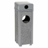 Global Industrial™ Stone Panel Trash Weather Urn, 2-1/2 Gallon, 10-1/4"Carré x 28"H