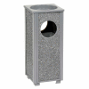Global Industrial Stone Panel Trash Sand Urn, Gray 2-1/2 Gallon, 10-1/4" Square X 24"H