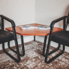 Interion® Corner Coffee Table 30" x 30" Cherry Top