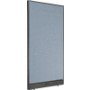 Interion® Electric Office Partition Panel, 36-1/4"W x 64"H, Blue