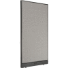 Interion® Electric Office Partition Panel, 36-1/4"W x 64"H, Gray