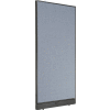 Interion® Electric Office Partition Panel, 36-1/4"W x 76"H, Blue