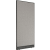 Interion® Electric Office Partition Panel, 36-1/4"W x 76"H, Gray