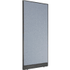 Interion® Non-Electric Office Partition Panel with Raceway, 36-1/4"W x 76"H, Blue