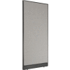 Interion® Non-Electric Office Partition Panel with Raceway, 36-1/4"W x 76"H, Gray