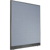 Interion® Non-Electric Office Partition Panel with Raceway, 60-1/4"W x 64"H, Blue