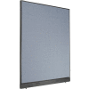 Interion® Non-Electric Office Partition Panel with Raceway, 60-1/4"W x 76"H, Blue