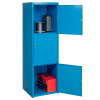 Global Industrial™ 3-Tier 3 Door, Heavy Duty Locker, 24"W x 24"D x 74"H, Blue, All-Welded