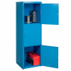 Global Industrial 3-Tier 3 Door, Heavy Duty Locker, 24"W x 24"D x 74"H, Blue, All-Welded
