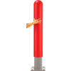 Global Industrial™ Smooth Bollard Post Sleeve, 8" HDPE Dome Top, Red