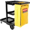 Rubbermaid® 6173-88 Janitor Cart avec sac en vinyle de 25 gallons, noir