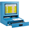 Global Industrial™ Countertop LCD Computer Cabinet, Bleu