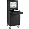 Global Industrial™ Mobile LCD Computer Cabinet, Noir, Assemblé
