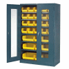 Global Industrial™ Locking Storage Cabinet Clear Door 48x24x78 - 29 bacs amovibles assemblés