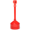 Justrite® Heavy-Duty Steel Outdoor Ashtray, 2-1/2 Gallon, Red