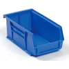 Global Industrial Plastic Stack & Hang Bin, 4-1/8"W x 7-3/8"D x 3"H, Blue - Pkg Qty 24