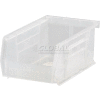 Global Industrial™ – Bac en plastique à empiler et à accrocher, 4-1/8 po de largeur x 7-3/8 po de profondeur x 3 po de hauteur, transparent - Qté par paquet : 24