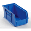 Global Industrial Plastic Stack & Hang Bin, 5-1/2"W x 10-7/8"D x 5"H, Blue - Pkg Qty 12