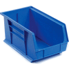 Global Industrial™ Plastic Stack & Hang Bin, 8-1/4"W x 14-3/4"D x 7"H, Blue - Pkg Qty 12