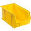 Global Industrial Plastic Stack & Hang Bin, 8-1/4"W x 14-3/4"D x 7"H, Yellow - Pkg Qty 12