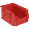 Bac empilable et suspendu en plastique, 6 po L x 9-1/4 po L x 5 po H, rouge - Qté par paquet : 12