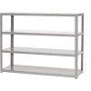 Global Industrial™ 4 Shelf, Unité d’étagères en acier extra robuste, 48 « L x 18 » P x 60 » H, Gris