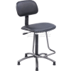 Interion® Tabouret de bureau avec Teardrop Footrest - Vinyle  - Noir