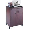 Safco Wood Mobile Refreshment Center Cart, Acajou - 8953MH