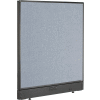 Interion® Electric Office Partition Panel, 36-1/4"W x 46"H, Blue