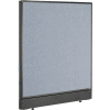 Interion® Non-Electric Office Partition Panel with Raceway, 36-1/4"W x 46"H, Blue