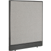 Interion® Office Partition Panel with Pass-Thru Cable, 36-1/4"W x 46"H, Gray