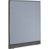 Interion® Non-Electric Office Partition Panel with Raceway, 48-1/4"W x 46"H, Blue