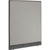 Interion® Office Partition Panel with Pass-Thru Cable, 48-1/4"W x 46"H, Gray