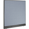 Interion® Office Partition Panel with Pass-Thru Cable, 60-1/4"W x 46"H, Blue