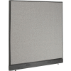 Interion® Non-Electric Office Partition Panel with Raceway, 60-1/4"W x 46"H, Gray